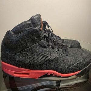Air Jordan 5 Retro 3Lab5 Black Infrared Elephant Print – Men’s US 11.5